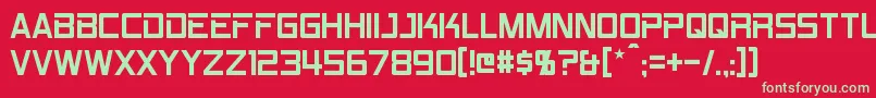 Rpm Font – Green Fonts on Red Background