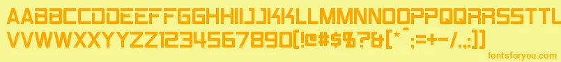 Rpm Font – Orange Fonts on Yellow Background