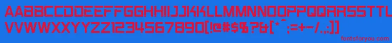Czcionka Rpm – czerwone czcionki na niebieskim tle