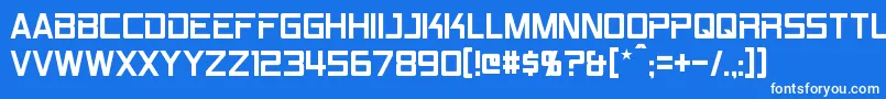 Rpm Font – White Fonts on Blue Background