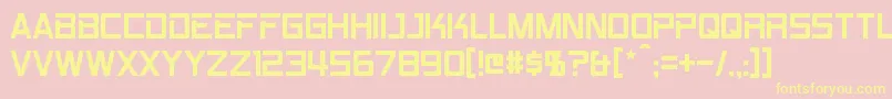 Rpm-Schriftart – Gelbe Schriften auf rosa Hintergrund
