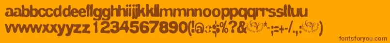 Bluevelvet Font – Brown Fonts on Orange Background