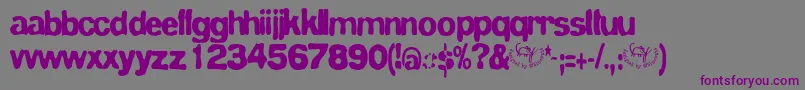 Bluevelvet Font – Purple Fonts on Gray Background