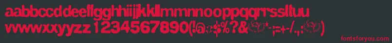 Bluevelvet Font – Red Fonts on Black Background