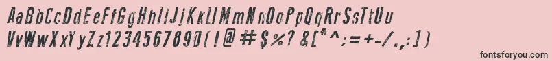NewPressErodedItalic Font – Black Fonts on Pink Background