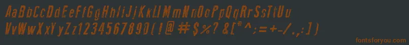 NewPressErodedItalic Font – Brown Fonts on Black Background