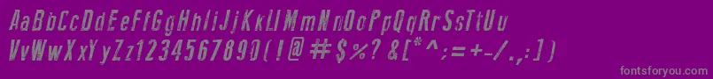 fuente NewPressErodedItalic – Fuentes Grises Sobre Fondo Morado