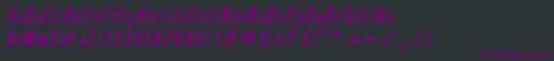 NewPressErodedItalic Font – Purple Fonts on Black Background