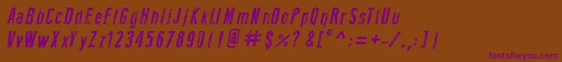 NewPressErodedItalic Font – Purple Fonts on Brown Background