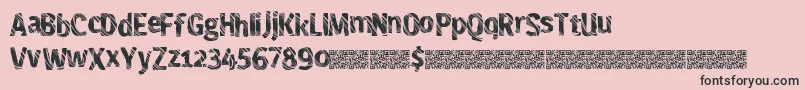 Freshmaker-Schriftart – Schwarze Schriften auf rosa Hintergrund