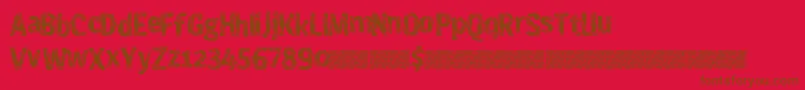 Freshmaker Font – Brown Fonts on Red Background