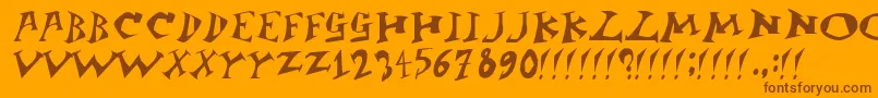 Jangb Font – Brown Fonts on Orange Background