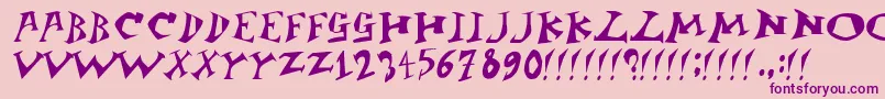 Jangb Font – Purple Fonts on Pink Background