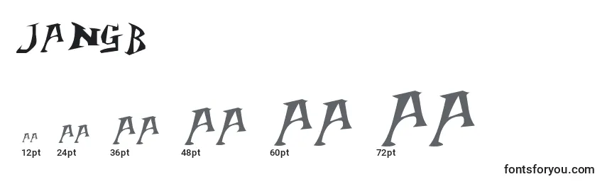 Размеры шрифта Jangb