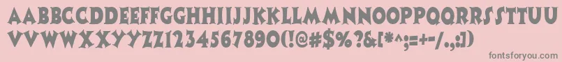 CoasternarrowRegular Font – Gray Fonts on Pink Background