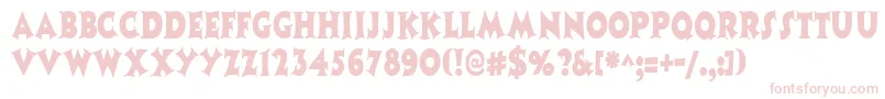 CoasternarrowRegular Font – Pink Fonts on White Background