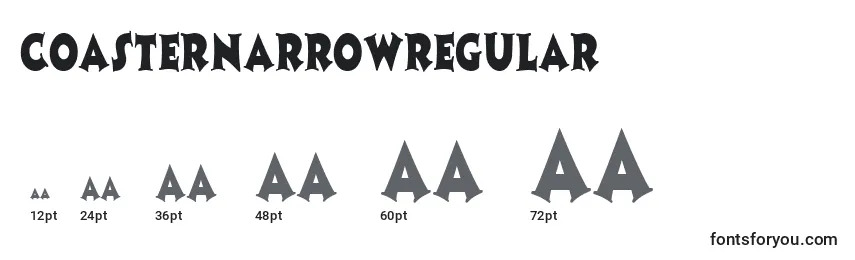CoasternarrowRegular Font Sizes