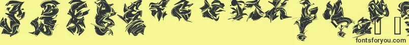 Maels Font – Black Fonts on Yellow Background