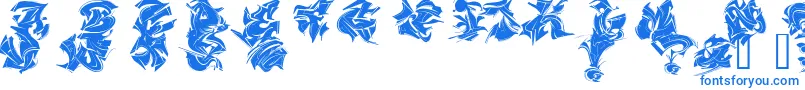 フォントMaels – 青いフォント