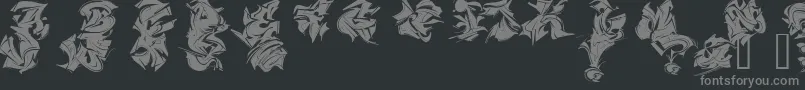Maels Font – Gray Fonts on Black Background