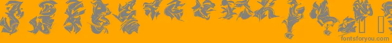 Maels Font – Gray Fonts on Orange Background
