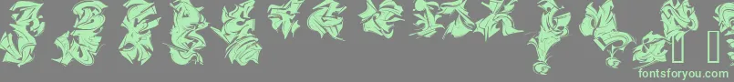 Maels Font – Green Fonts on Gray Background