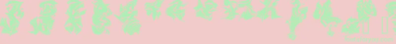 Maels Font – Green Fonts on Pink Background