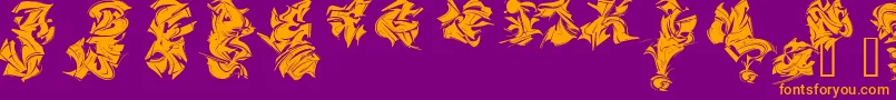 Maels Font – Orange Fonts on Purple Background