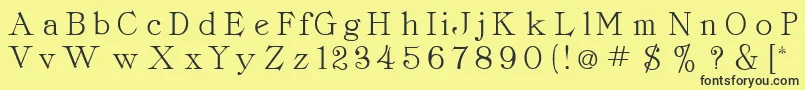 ClassicaRomanRegular Font – Black Fonts on Yellow Background