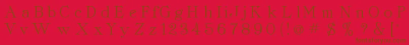 ClassicaRomanRegular Font – Brown Fonts on Red Background