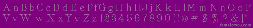 ClassicaRomanRegular Font – Gray Fonts on Purple Background