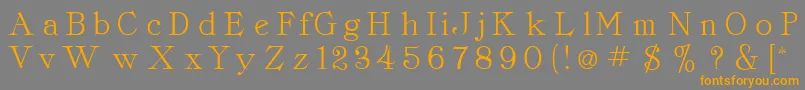ClassicaRomanRegular Font – Orange Fonts on Gray Background