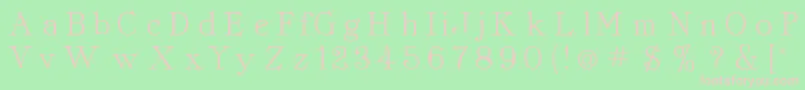 ClassicaRomanRegular Font – Pink Fonts on Green Background