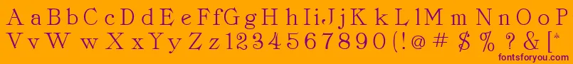 ClassicaRomanRegular Font – Purple Fonts on Orange Background