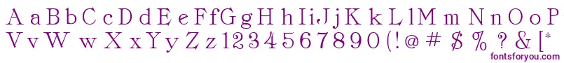 Шрифт ClassicaRomanRegular – фиолетовые шрифты на белом фоне