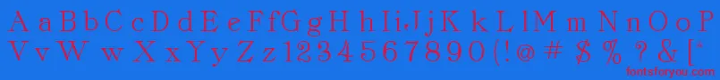 ClassicaRomanRegular Font – Red Fonts on Blue Background