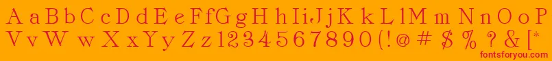 ClassicaRomanRegular Font – Red Fonts on Orange Background