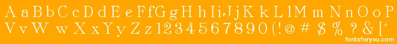 ClassicaRomanRegular Font – White Fonts on Orange Background