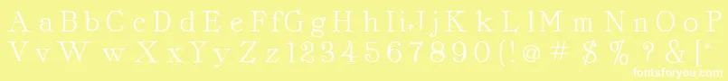 ClassicaRomanRegular Font – White Fonts on Yellow Background