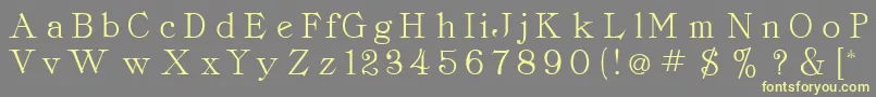 ClassicaRomanRegular Font – Yellow Fonts on Gray Background