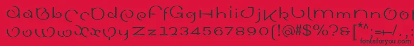 SinahsansLtRoman Font – Black Fonts on Red Background