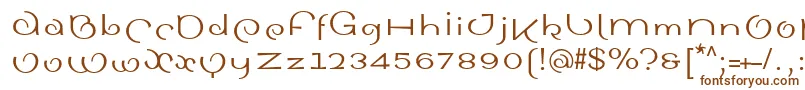SinahsansLtRoman-fontti – ruskeat fontit valkoisella taustalla