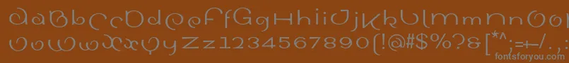 Weitere Informationen zur SinahsansLtRoman-Schriftart SinahsansLtRoman-Schriftart – Graue Schriften auf braunem Hintergrund