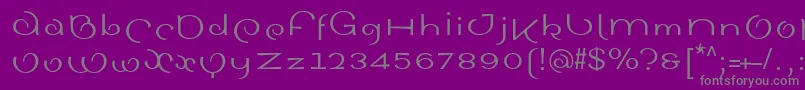 Czcionka SinahsansLtRoman – szare czcionki na fioletowym tle