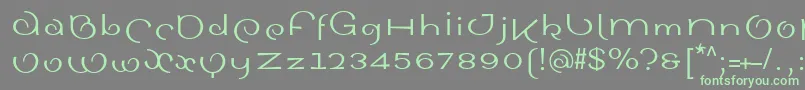 Police SinahsansLtRoman – polices vertes sur fond gris