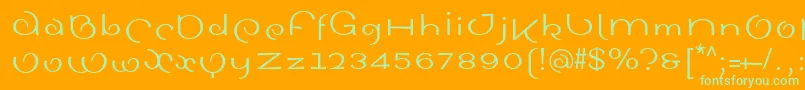 SinahsansLtRoman Font – Green Fonts on Orange Background