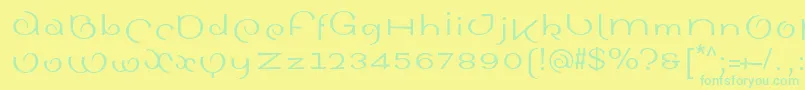 fuente SinahsansLtRoman – Fuentes Verdes Sobre Fondo Amarillo