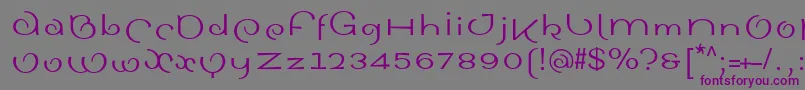 SinahsansLtRoman-fontti – violetit fontit harmaalla taustalla