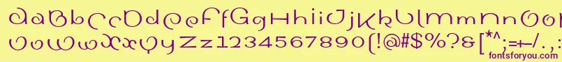 SinahsansLtRoman Font – Purple Fonts on Yellow Background