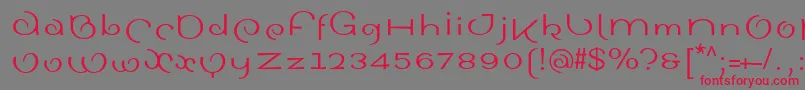 SinahsansLtRoman Font – Red Fonts on Gray Background